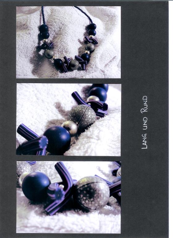 Perlen: Fimo / Rocailles / Metall Länge: ca. 47 cm Verschluss: Karabiner (silbrig)